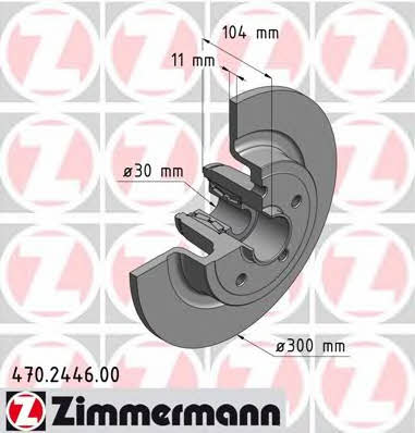 Otto Zimmermann 470.2446.00 Диск гальмівний 470244600: Приваблива ціна - Купити у Польщі на 2407.PL!