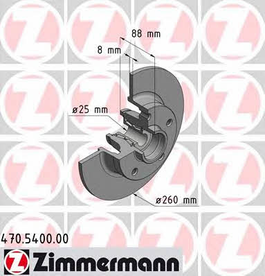Otto Zimmermann 470.5400.00 Тормозной диск задний невентилируемый 470540000: Отличная цена - Купить в Польше на 2407.PL!