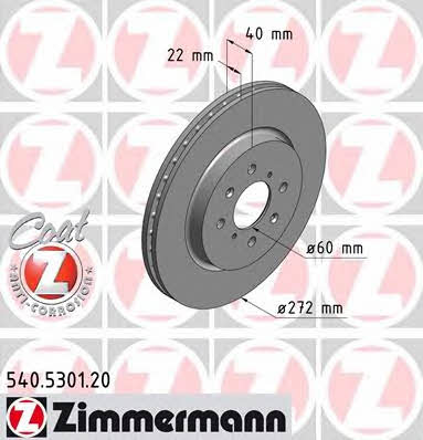 Otto Zimmermann 540.5301.20 Front brake disc ventilated 540530120: Buy near me in Poland at 2407.PL - Good price!