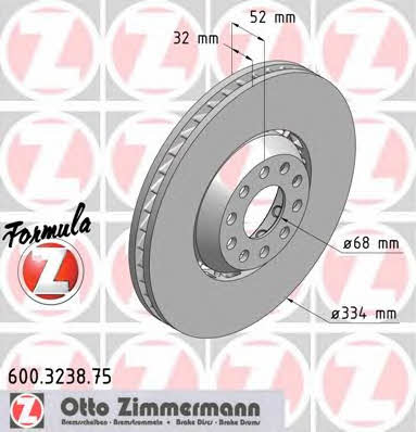 Otto Zimmermann 600.3238.75 Диск гальмівний 600323875: Приваблива ціна - Купити у Польщі на 2407.PL!