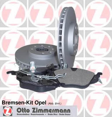 Otto Zimmermann 640.4204.00 Front ventilated brake discs with pads, set 640420400: Buy near me in Poland at 2407.PL - Good price!