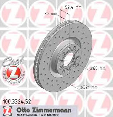 Otto Zimmermann 100.3324.52 Bremsscheibe 100332452: Kaufen Sie zu einem guten Preis in Polen bei 2407.PL!