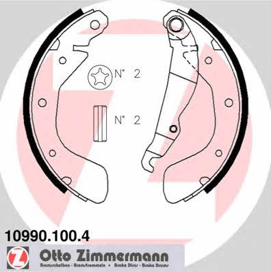 Otto Zimmermann 10990.100.4 Brake shoe set 109901004: Buy near me in Poland at 2407.PL - Good price!