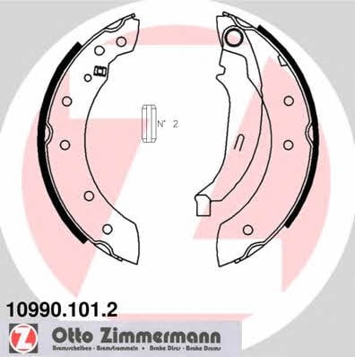 Otto Zimmermann 10990.101.2 Brake shoe set 109901012: Buy near me at 2407.PL in Poland at an Affordable price!