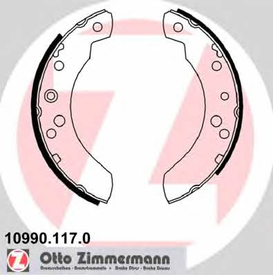 Otto Zimmermann 10990.117.0 Brake shoe set 109901170: Buy near me in Poland at 2407.PL - Good price!