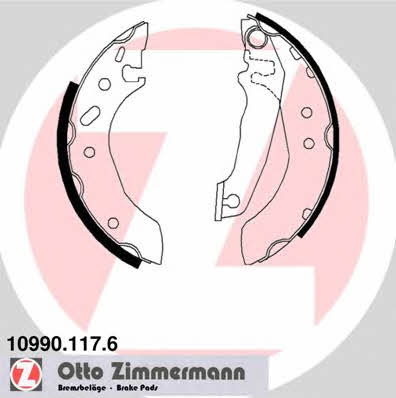 Otto Zimmermann 10990.117.6 Brake shoe set 109901176: Buy near me in Poland at 2407.PL - Good price!