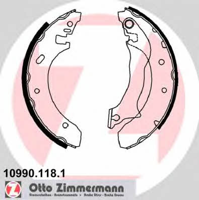 Otto Zimmermann 10990.118.1 Brake shoe set 109901181: Buy near me in Poland at 2407.PL - Good price!