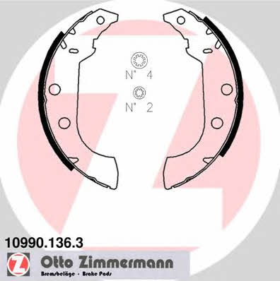 Otto Zimmermann 10990.136.3 Brake shoe set 109901363: Buy near me in Poland at 2407.PL - Good price!
