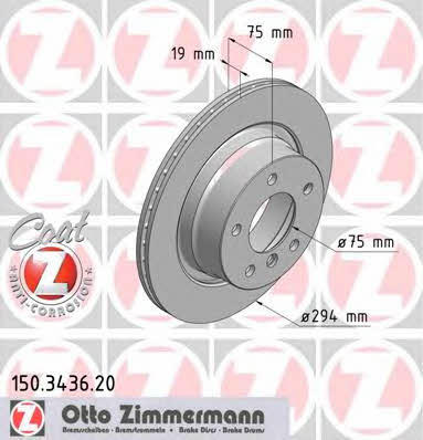 Otto Zimmermann 150.3436.20 Tarcza hamulcowa 150343620: Dobra cena w Polsce na 2407.PL - Kup Teraz!