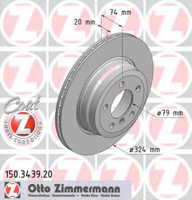 Otto Zimmermann 150.3439.20 Bremsscheibe 150343920: Kaufen Sie zu einem guten Preis in Polen bei 2407.PL!