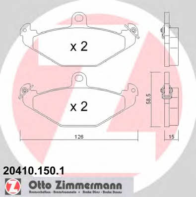 Otto Zimmermann 20410.150.1 Brake Pad Set, disc brake 204101501: Buy near me in Poland at 2407.PL - Good price!