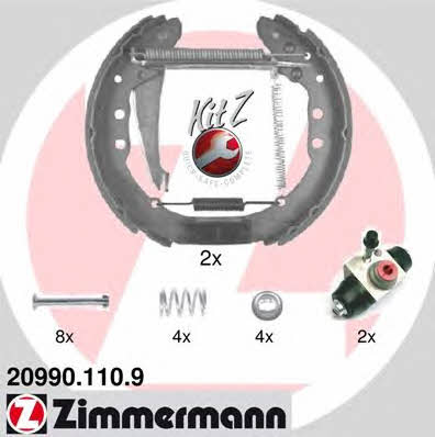 Otto Zimmermann 20990.110.9 Brake shoe set 209901109: Buy near me in Poland at 2407.PL - Good price!