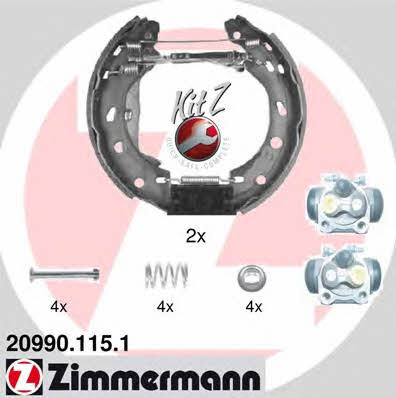 Otto Zimmermann 20990.115.1 Brake shoe set 209901151: Buy near me in Poland at 2407.PL - Good price!