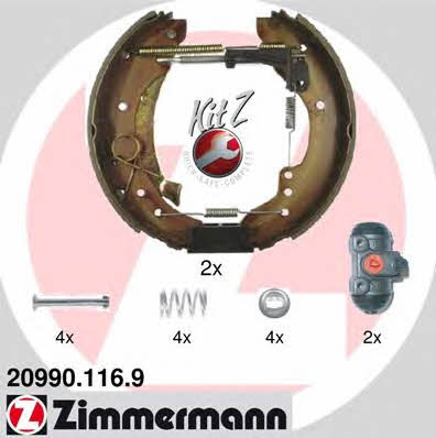 Otto Zimmermann 20990.116.9 Brake shoe set 209901169: Buy near me in Poland at 2407.PL - Good price!