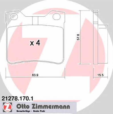 Otto Zimmermann 21278.170.1 Brake Pad Set, disc brake 212781701: Buy near me in Poland at 2407.PL - Good price!