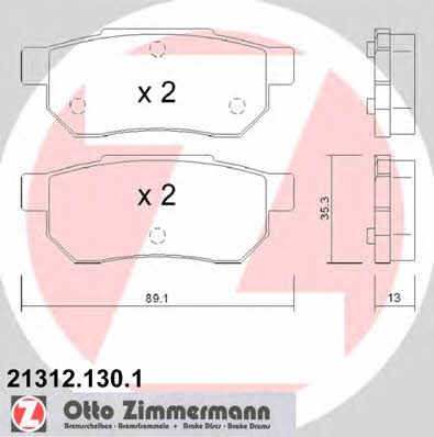 Otto Zimmermann 21312.130.1 Тормозные колодки дисковые, комплект 213121301: Отличная цена - Купить в Польше на 2407.PL!