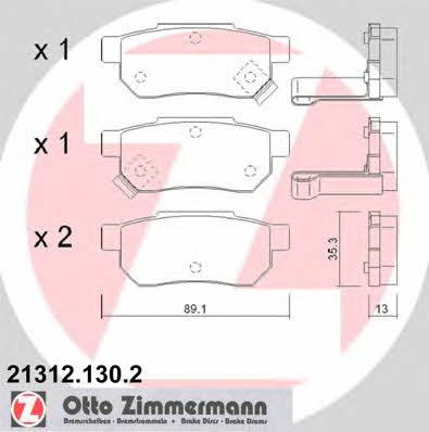 Otto Zimmermann 21312.130.2 Klocki hamulcowe, zestaw 213121302: Atrakcyjna cena w Polsce na 2407.PL - Zamów teraz!