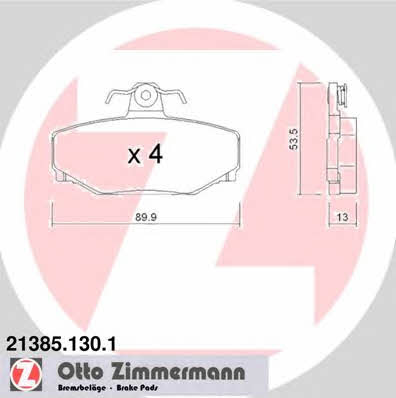 Otto Zimmermann 21385.130.1 Brake Pad Set, disc brake 213851301: Buy near me in Poland at 2407.PL - Good price!