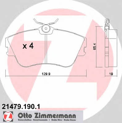 Otto Zimmermann 21479.190.1 Brake Pad Set, disc brake 214791901: Buy near me at 2407.PL in Poland at an Affordable price!