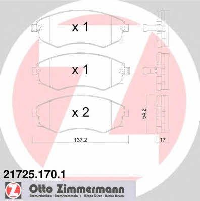 Otto Zimmermann 21725.170.1 Klocki hamulcowe, zestaw 217251701: Dobra cena w Polsce na 2407.PL - Kup Teraz!