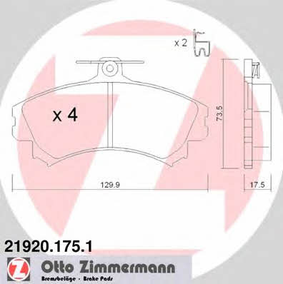 Otto Zimmermann 21920.175.1 Тормозные колодки дисковые, комплект 219201751: Отличная цена - Купить в Польше на 2407.PL!