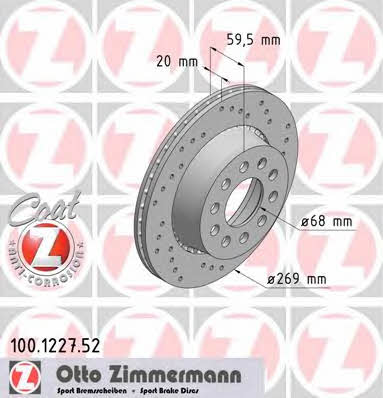 Otto Zimmermann 100.1227.52 Bremsscheibe 100122752: Kaufen Sie zu einem guten Preis in Polen bei 2407.PL!