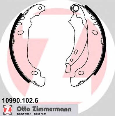 Otto Zimmermann 10990.102.6 Brake shoe set 109901026: Buy near me at 2407.PL in Poland at an Affordable price!