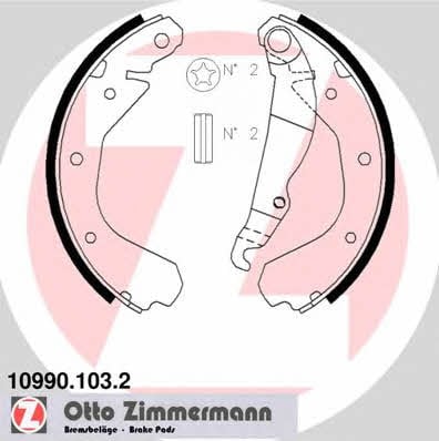 Otto Zimmermann 10990.103.2 Brake shoe set 109901032: Buy near me in Poland at 2407.PL - Good price!