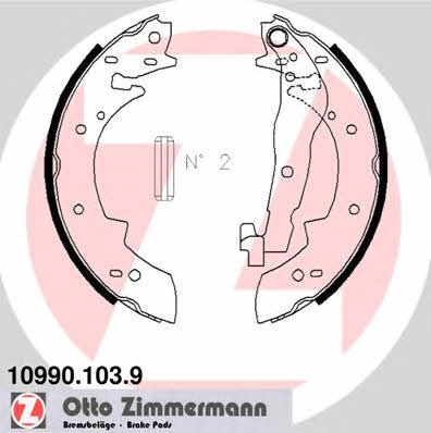 Otto Zimmermann 10990.103.9 Brake shoe set 109901039: Buy near me at 2407.PL in Poland at an Affordable price!