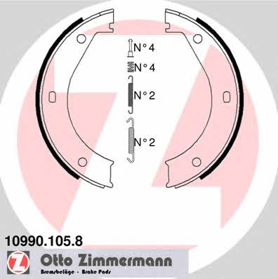 Otto Zimmermann 10990.105.8 Parking brake shoes 109901058: Buy near me in Poland at 2407.PL - Good price!