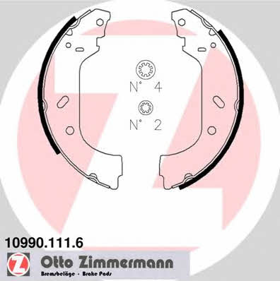 Otto Zimmermann 10990.111.6 Brake shoe set 109901116: Buy near me in Poland at 2407.PL - Good price!