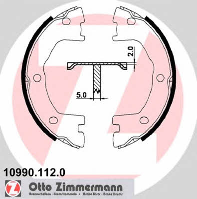 Otto Zimmermann 10990.112.0 Parking brake shoes 109901120: Buy near me in Poland at 2407.PL - Good price!