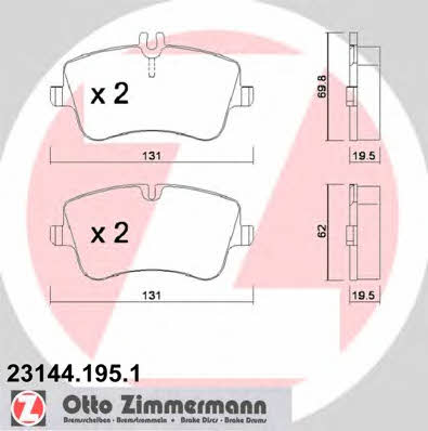 Otto Zimmermann 23144.195.1 Klocki hamulcowe, zestaw 231441951: Dobra cena w Polsce na 2407.PL - Kup Teraz!