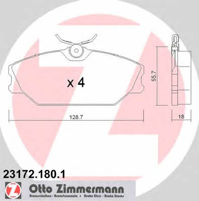 Otto Zimmermann 23172.180.1 Klocki hamulcowe, zestaw 231721801: Dobra cena w Polsce na 2407.PL - Kup Teraz!