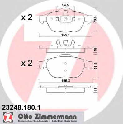 Otto Zimmermann 23248.180.1 Klocki hamulcowe, zestaw 232481801: Atrakcyjna cena w Polsce na 2407.PL - Zamów teraz!