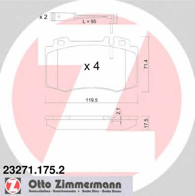 Otto Zimmermann 23271.175.2 Klocki hamulcowe, zestaw 232711752: Dobra cena w Polsce na 2407.PL - Kup Teraz!