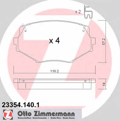 Otto Zimmermann 23354.140.1 Тормозные колодки дисковые, комплект 233541401: Купить в Польше - Отличная цена на 2407.PL!