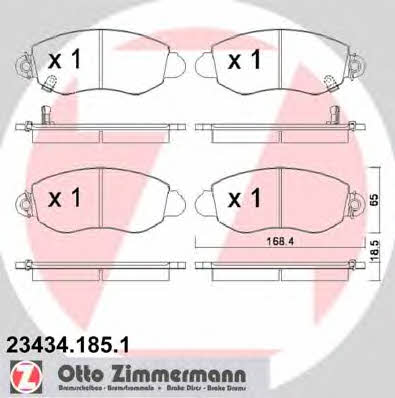 Otto Zimmermann 23434.185.1 Brake Pad Set, disc brake 234341851: Buy near me in Poland at 2407.PL - Good price!