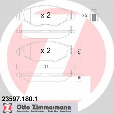 Otto Zimmermann 23597.180.1 Brake Pad Set, disc brake 235971801: Buy near me at 2407.PL in Poland at an Affordable price!