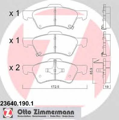 Otto Zimmermann 23640.190.1 Klocki hamulcowe, zestaw 236401901: Dobra cena w Polsce na 2407.PL - Kup Teraz!