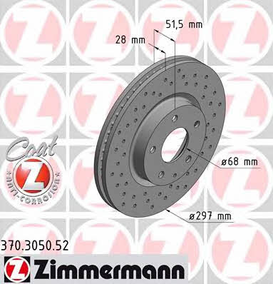 Otto Zimmermann 370305052 Ventilated disc brake, 1 pcs. 370305052: Buy near me in Poland at 2407.PL - Good price!