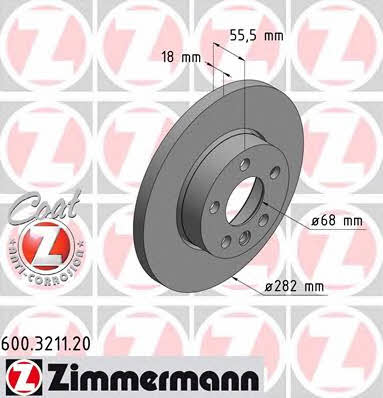 Otto Zimmermann 600.3211.20 Тормозной диск передний невентилируемый 600321120: Отличная цена - Купить в Польше на 2407.PL!