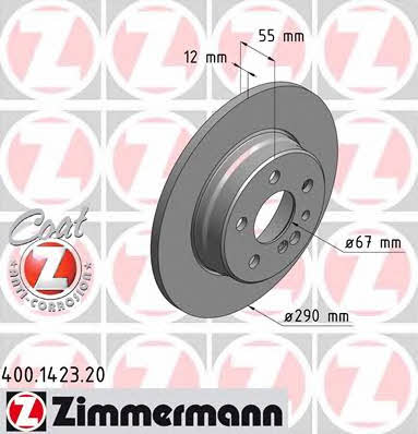 Otto Zimmermann 400.1423.20 Tarcza hamulcowa 400142320: Atrakcyjna cena w Polsce na 2407.PL - Zamów teraz!