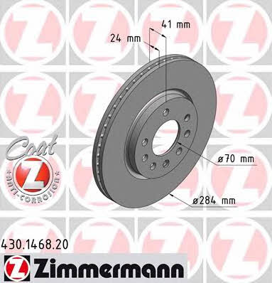 Otto Zimmermann 430.1468.20 Brake disc 430146820: Buy near me in Poland at 2407.PL - Good price!
