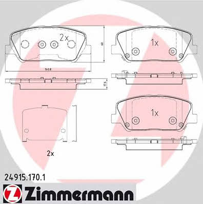 Otto Zimmermann 24915.170.1 Scheibenbremsbeläge, Set 249151701: Kaufen Sie zu einem guten Preis in Polen bei 2407.PL!