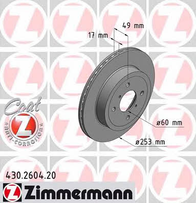 Otto Zimmermann 430.2604.20 Wentylowana przednia tarcza hamulcowa 430260420: Dobra cena w Polsce na 2407.PL - Kup Teraz!