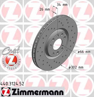 Otto Zimmermann 440.3124.52 Tarcza hamulcowa 440312452: Dobra cena w Polsce na 2407.PL - Kup Teraz!