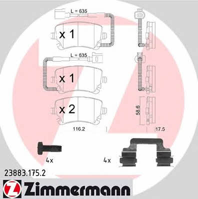 Otto Zimmermann 23883.175.2 Klocki hamulcowe, zestaw 238831752: Dobra cena w Polsce na 2407.PL - Kup Teraz!