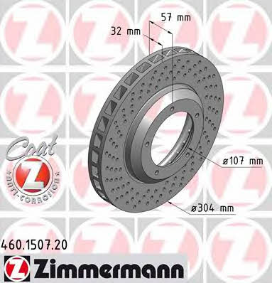 Otto Zimmermann 460.1507.20 Front brake disc ventilated 460150720: Buy near me in Poland at 2407.PL - Good price!