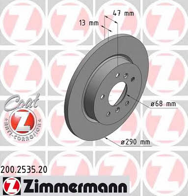 Otto Zimmermann 200.2535.20 Brake disc 200253520: Buy near me in Poland at 2407.PL - Good price!